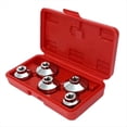 thumbnail image 1 of Juego de 5 Llaves de Vaso Universales para Tapas de Filtros de Aceite de 24 mm, 27 mm, 32 mm, 36 mm y 38 mm con Estuche de Almacenamiento y Herramienta de Extracción., 1 of 6