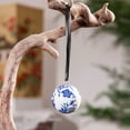 thumbnail image 5 of Xuniizn Christmas Ornaments Set - 5 Cm Blue And White Ball Pendant Ceramic Decorative Pendants For Christmas Tree Decoration, Blue, 5 of 7