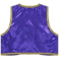thumbnail image 6 of YONGHS Kids Boys Arabian Prince Costume Halloween Street Rat Suit Waistcoat with Pants Dark Purple 14, 6 of 8