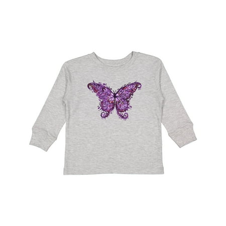 

Inktastic Purple Ink Butterfly Gift Toddler Boy or Toddler Girl Long Sleeve T-Shirt