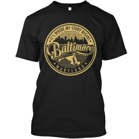 Baltimore It's Where My Story Begins D Hanes Tagless Tee T-Shirt