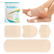 Promifun Moleskin Strips with Adhesive Blister Prevention Pads Mole Skin Tape Stickers for Feet Heel Shoes Padding-48 Sheets of 4 Shapes，Beige