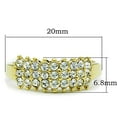 thumbnail image 2 of Womens Gold Ring 316L Stainless Steel Anillo Color Oro Para Mujer Ninas Acero Inoxidable with Top Grade Crystal in Clear Elisheba, 2 of 4