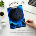 thumbnail image 2 of FMSHPON Basketball Blue Clipboard Hardboard Wood Nursing Clip Board and Pull for Standard A4 Letter 13x9 inches, 2 of 2