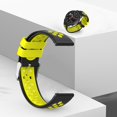 thumbnail image 2 of Correa de reloj de silicona de 20 mm para Garmin Vivoactive 3 (negro + amarillo), 2 of 9