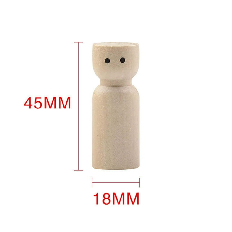 Unpainted wooden peg dolls 2025