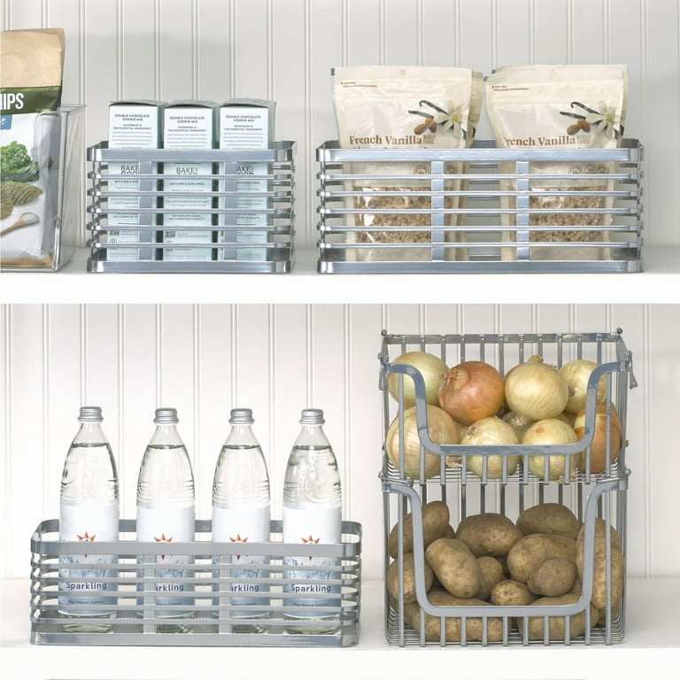 Mdesign Small Metal Wire Organizer Basket For Kitchen, 6 Pack