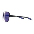 thumbnail image 3 of Mens Xloop 90s Classic Officer Cop Sport Rectangle Metal Sunglasses Black Blue Mirror, 3 of 4