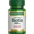 thumbnail image 3 of (2 pack) Nature's Bounty Biotin 5000 mcg Tablets for Hair, Skin & Nails Support, 60 Ct, 3 of 7
