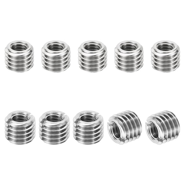 Unique Bargains Adaptateurs de Filetage Manchon Réducteur Écrou M10 * 1,5 Mâle à M6 * 1 Femelle Réparation Insert Vis Réducteur 8mm 10 Pcs