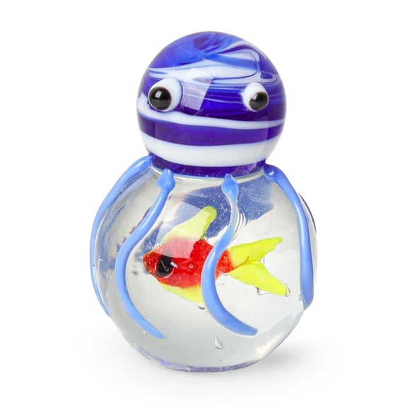 Hand Blown Glass Mini Ornaments Home Decor Accessories and Living Room Figurines Gifts,Octopus