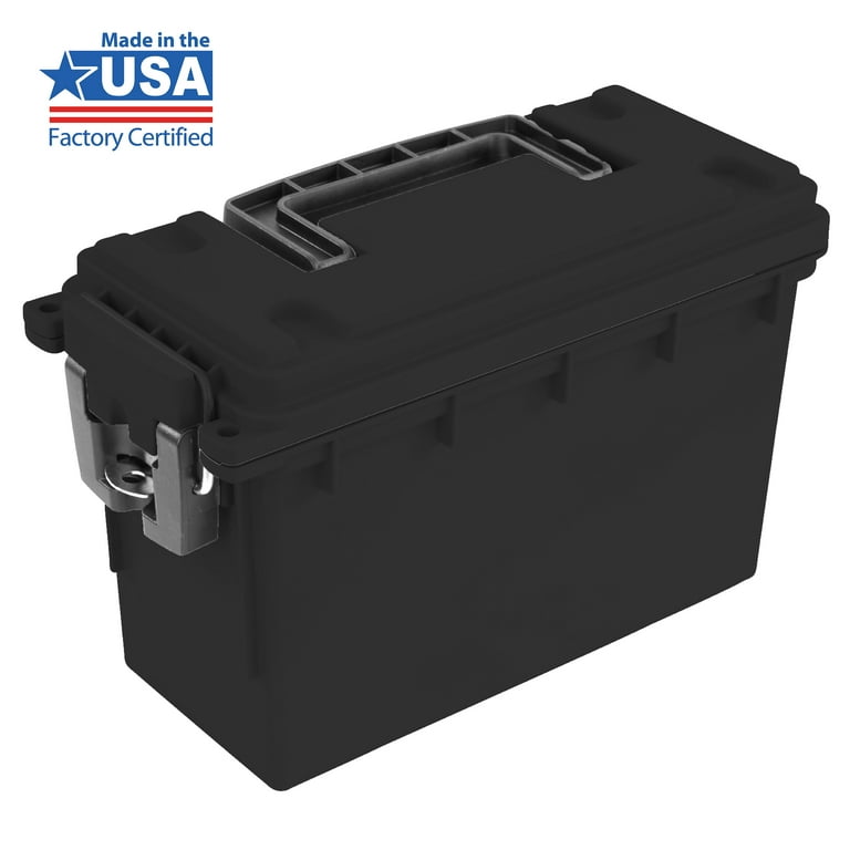 Hyper Tough Locking and Stacking Utility and Tool Box, Black