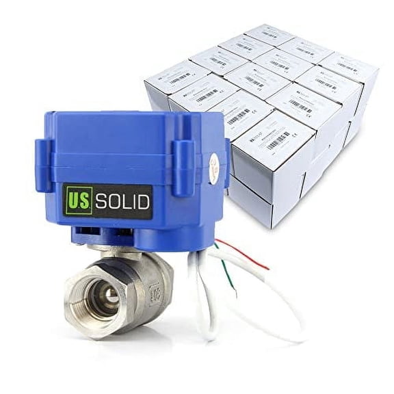 U.S. Solid 25pcs Motorized Ball Valve, 1 inch Stainless Steel 9-24V AC/DC 2-Wire Auto Return Setup