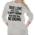 thumbnail image 5 of True Love Quote Cute Valentines Day Women's Long Sleeve T Shirt Brisco Brands X, 5 of 6