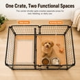 thumbnail image 4 of JaxSteam 48" Dog Cage & Dog Crate with Divider, Indoor Dog Kennel & Puppy Playpen for Small Medium Dogs, Black, 47.2"L x 23.6"W x 27.6"H, 4 of 9