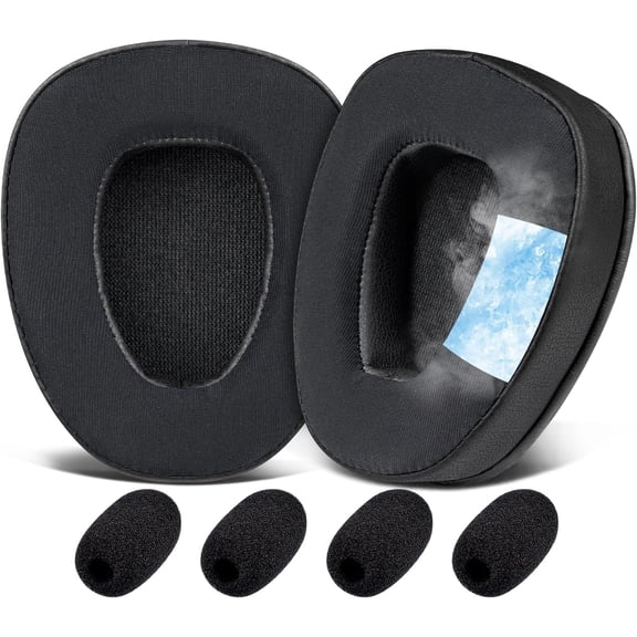 SOULWIT Cooling-Gel Earpads Replacement for BlueParrott B650/S650(650XT 650 XT) Noise Cancelling Bluetooth Headset, Ear Pads Cushions with High-Density Noise Isolation Foam - Black