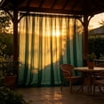 thumbnail image 6 of BadyminCSL Fade Resistant Outdoor Curtain with Rod Pocket 108x63 Inches Light Filtering Drape for Garden/Sunroom/Pergola/Gazebo/Patio, 1 Panel,Green, 6 of 6