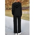 thumbnail image 2 of Conjunto Deportivo Mujer PRETTYGARDEN Sudadera con Capucha y Pantalones Cargo Negro L, 2 of 8