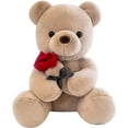 thumbnail image 2 of Osito de peluche de peluche HUOGUO con rosa, 25/35/45 cm, 2 of 4