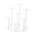 thumbnail image 2 of Tnarru Round Acrylic Display Riser Stand Mini Rings Display Stand 7 Tier Cupcake Stand Display Rack,for Action Figures,Rings,Dessert transparent, 2 of 8