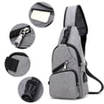 thumbnail image 4 of Spencer Men Crossbody Chest Backpack Messenger Shoulder Sling Bag Daypack with USB Charging for Travel (6.3*2.7*12.6inch, Black), 4 of 9