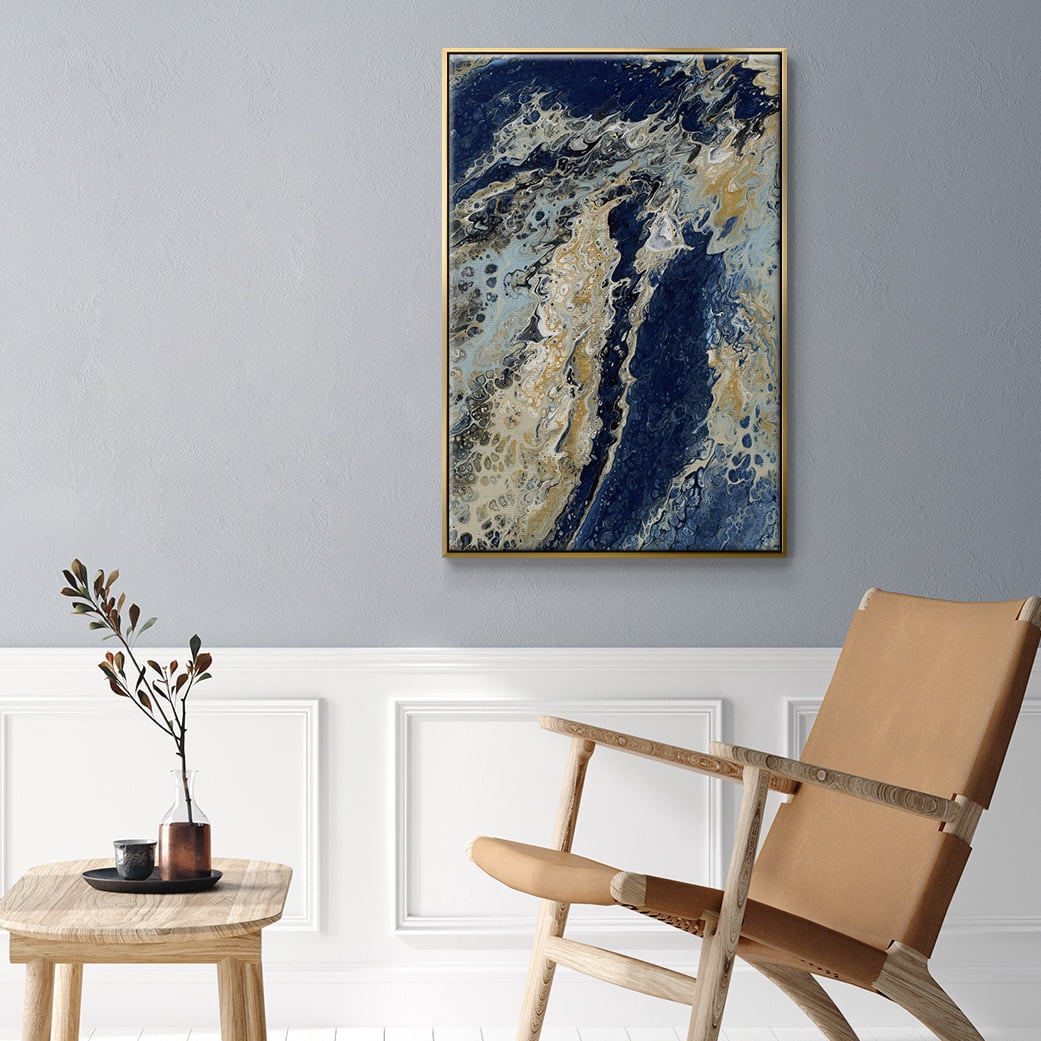C39 Framed Premium Gallery Wrapped Canvas - Ready to Hang - 27 x 41 - Gold Floating Frame