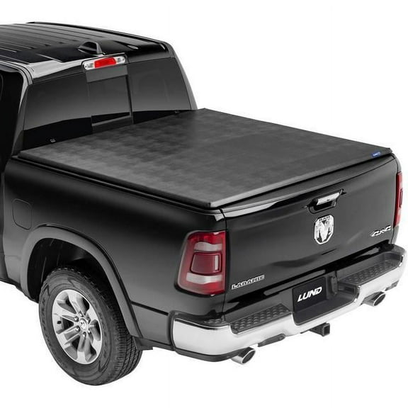 Lund Genesis Tri-Fold Soft Folding Truck Bed Tonneau Cover Fits 2016 - 2023 Nissan Titan w/track system 5' 7" Bed( 67")