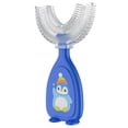 thumbnail image 3 of Cepillo de dientes de bebé Portátil Portátil 360 Grado en forma de U Silicona Cepillo de dientes para niños con mango Herramientas para niños Herramientas Azul Pequeñas 2 piezas Kearding CE011409-05, 3 of 7