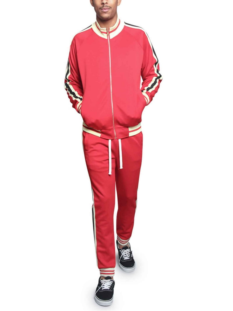 Men's G Track Suits 2 Piece Sweatsuit Set ST575 - Red - 4X-Large