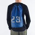 thumbnail image 2 of SHAR Basketball Backpack (Blue, Holds Two Balls) with Drawstring, Ball Pouch, Adjustable Straps for Basketball, Football, Volleyball, Sports, Training, 2 of 5
