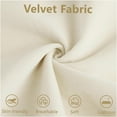 thumbnail image 3 of JERFIT Modern Plush Velvet 3-Seater Sofa with Cloud-Like Cushions, Extra Deep Seat, Waist & Throw Pillows, Cream Upholstered Living Room Couch, 3 of 9