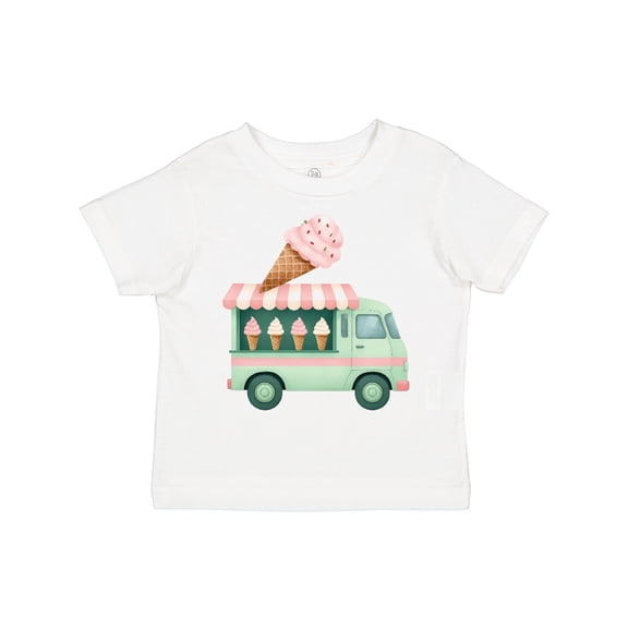 Inktastic Green Ice Cream Truck Girls Toddler T-Shirt