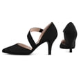 thumbnail image 2 of Pennysue Women's Black Strappy Short Heels With Pointed Toes Size 8, 2 of 7