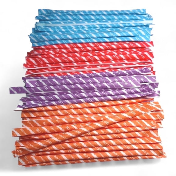 Michele's Pantry Pixy Silly Stix Powder Candy Raspberry, Orange, Cherry, Grape Flavors, No Known Allergens, 92 Count