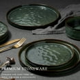 thumbnail image 4 of Vesteel Dinnerware Sets, 12-Piece Stoneware Plates and Bowls Set, Dishes Set for 4, Elegant Ceramic Dinnerware for Home Restaurant - Sage Green, 4 of 9