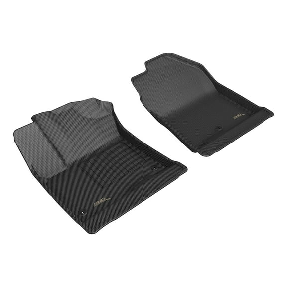 3D MAXpider Custom Fit Kagu Floor Mat (Black) Compatible for Hyundai KONA EV 2021-2023 - Front Row
