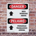 thumbnail image 5 of Men Working Above Bilingual OSHA Danger Aluminum Sign 18 Inch x 12 Inch - 10 Pack, 5 of 8