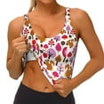 thumbnail image 3 of Fotbe Squirrel In The Forest Sujetador Deportivo Largo sin Aros para Mujer con Almohadillas y Soporte Medio, Transpirable y Absorbente, Camiseta Tipo Chaleco o Tank Top-Large, 3 of 8