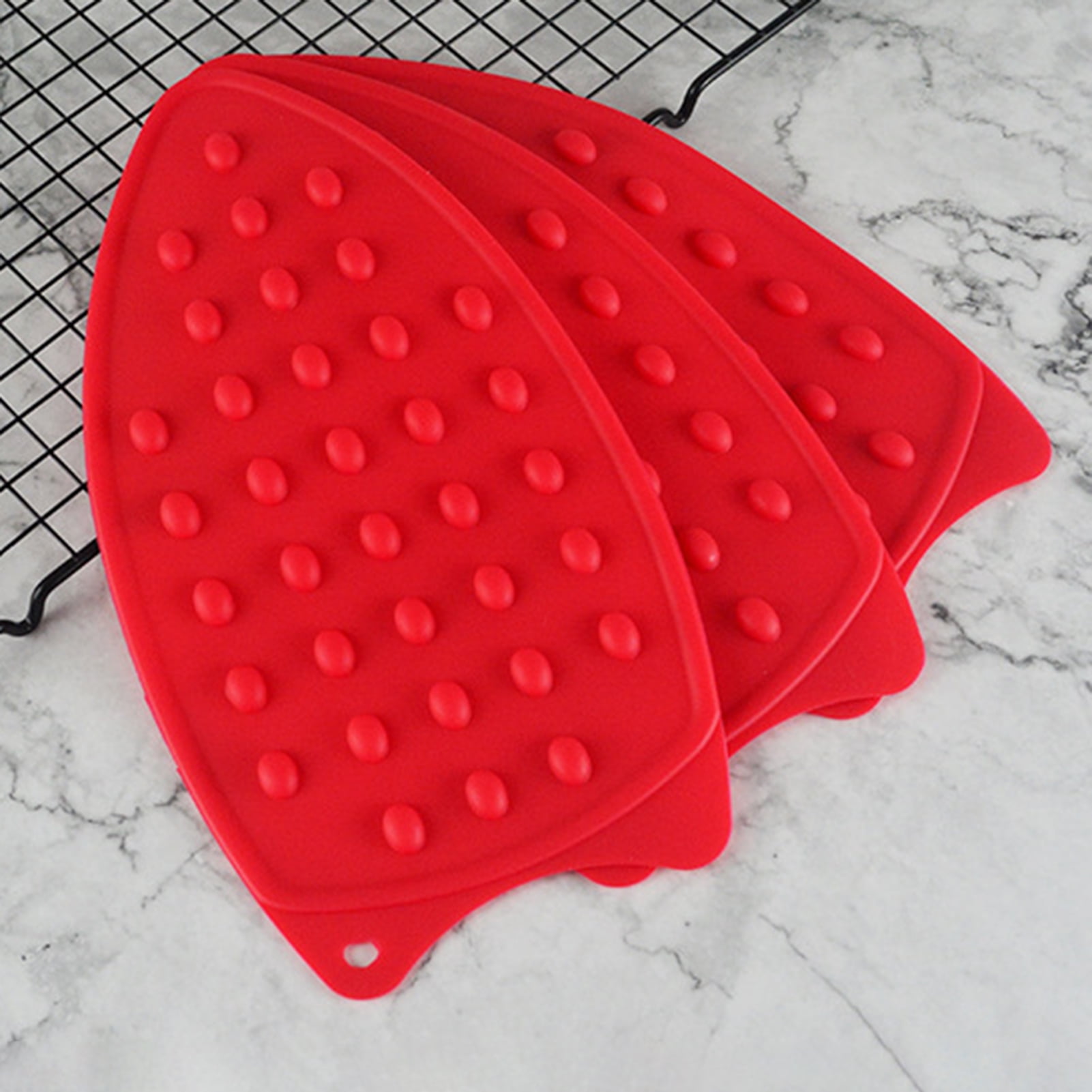 Tangser Multipurpose Silicone Iron Rest Pad for Ironing Board Hot Resistant  Mat,Silicone Heat Resistant Iron Rest Pad (Orange)