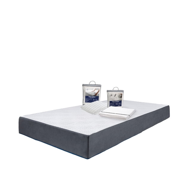 Colchón Individual en Caja 20 cm + Juego Sábanas + Protector