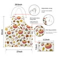 thumbnail image 7 of Fall Pumpkins Leaves Pattern Apron-Garden Aprons for Women with Pockets-Cotton Linen Waterproof Kitchen Cooking Gardening Aprons Adjustable for Kitchen,Cooking,BBQ and Salon 33"x27", 7 of 7