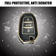 thumbnail image 4 of Unique Bargains Silicone for Smart Key Fob Case Cover for Peugeot 2008 2020-2021 Key Fob Shell Protector Keyless Black, 4 of 6