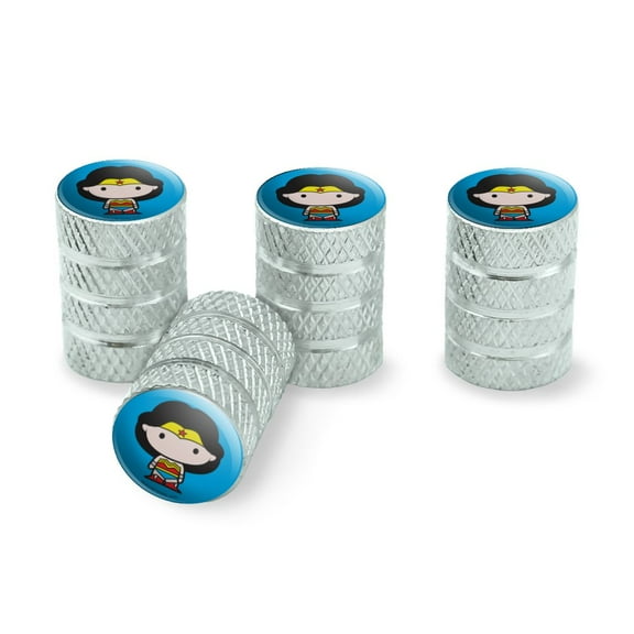 Wonder Woman Cute Chibi Character Tire Rim Wheel Aluminum Valve Stem Caps