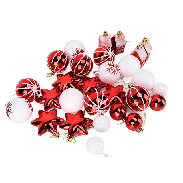 Juego de adornos navideños adornos para árboles de Navidad fáciles de almacenar ligeros portátiles de color brillante para edificios de oficinas hoteles hogar fiesta