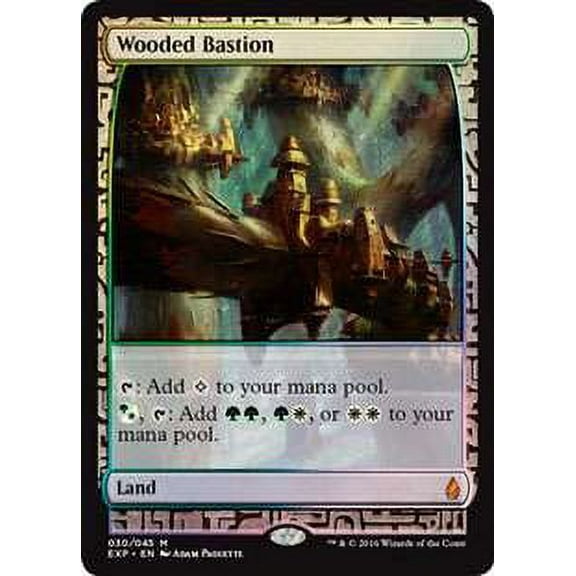 MtG Battle for Zendikar Mythic Rare Foil Mythic Rare Wooded Bastion (Zendikar Expedition)