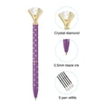 thumbnail image 3 of Uxcell Black Ink Ballpoint Pen, 12 Pack Twist Metal Pen 1.0mm Medium Point for Note Taking Journaling, Purple, 3 of 7