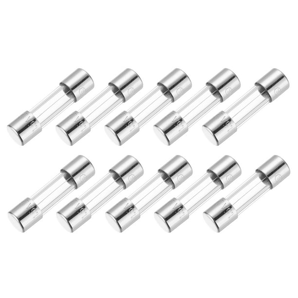 Fusibles de vidrio Uxcell 1.5A 250V 5x20mm Fusibles de retardo de tiempo Fusibles de acción lenta 10Pcs