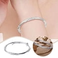 thumbnail image 2 of Pure Sterling Silver Bangle Cuff Bracelets, Adjustable N3X6 Bracelets,, 2 of 6