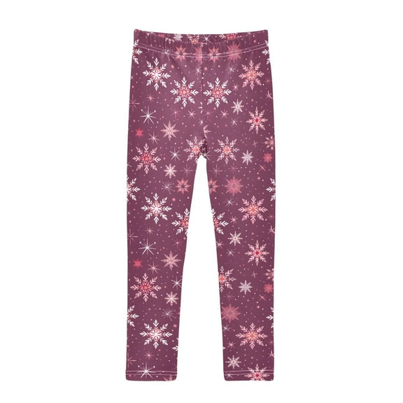 joogoo Girls' Leggings Snowflakes Christmas-1 Yoga Pants 6T