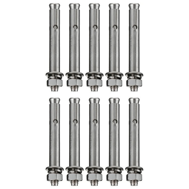 HOMEMAXS 10Pcs Pool Safety Cover Anchor Expansion Bolts External Hex